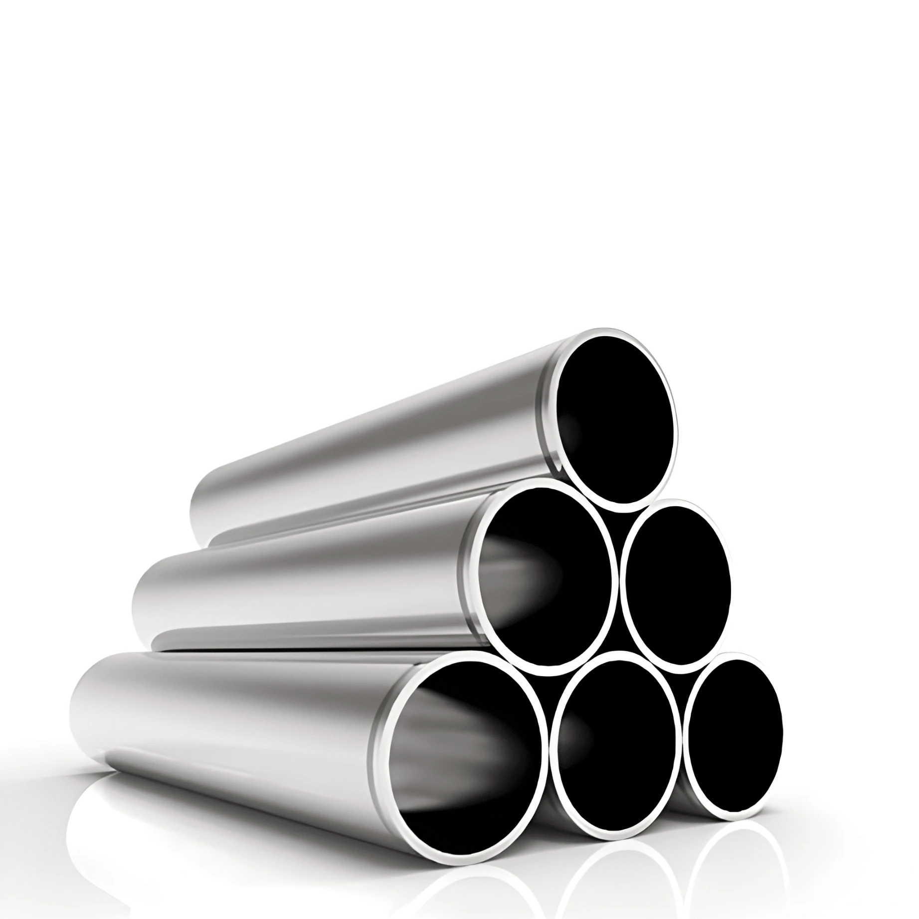 Stainless steel pipes and tubes in different sizes